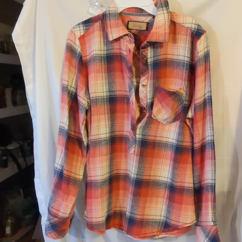 Legacy Falls Pink & Blue Flannel ,Size S